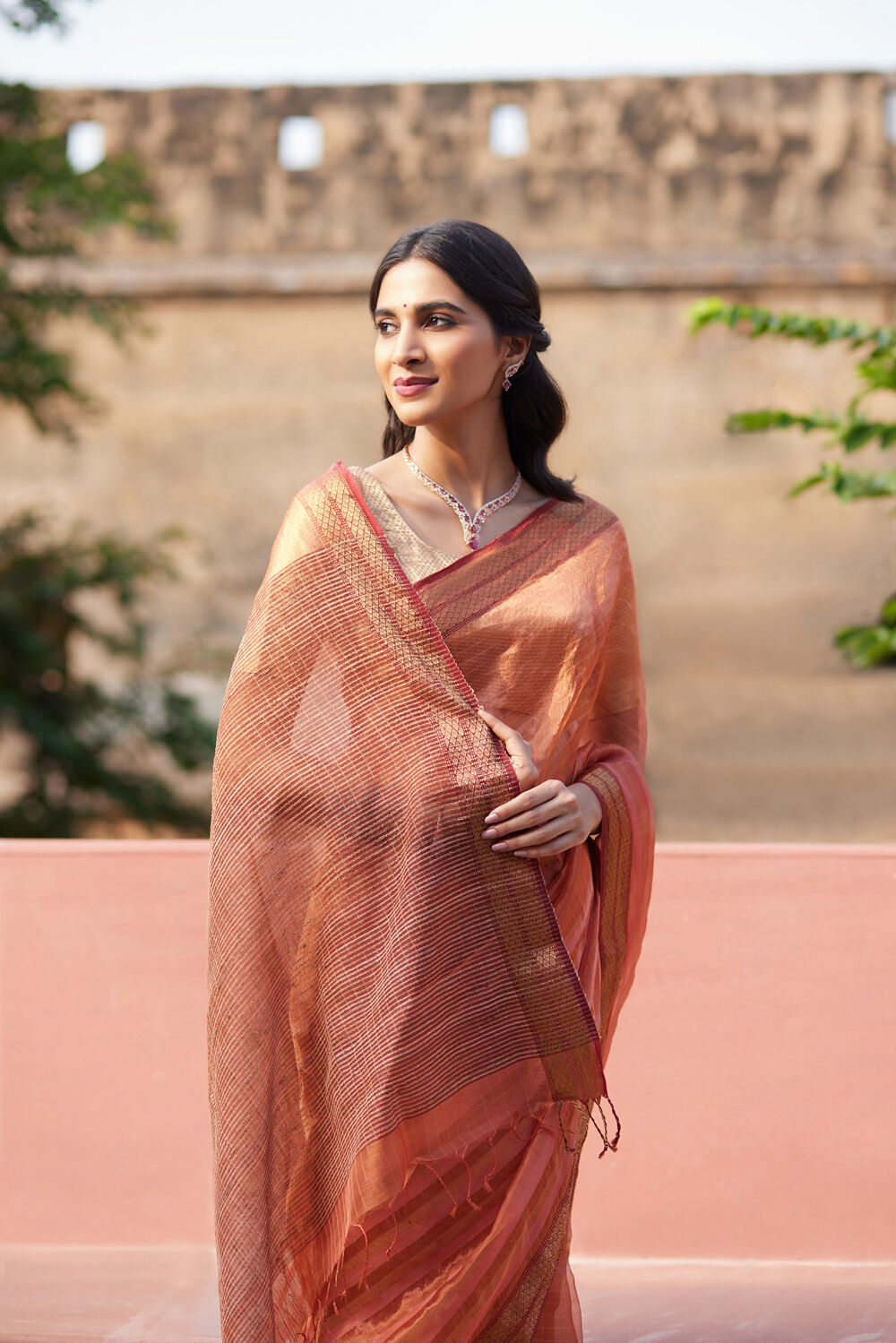 Maheshwari Silk Saree - Byhand I Indian Ethnic Wear Online I Sustainable  Fashion I Handmade Clothes