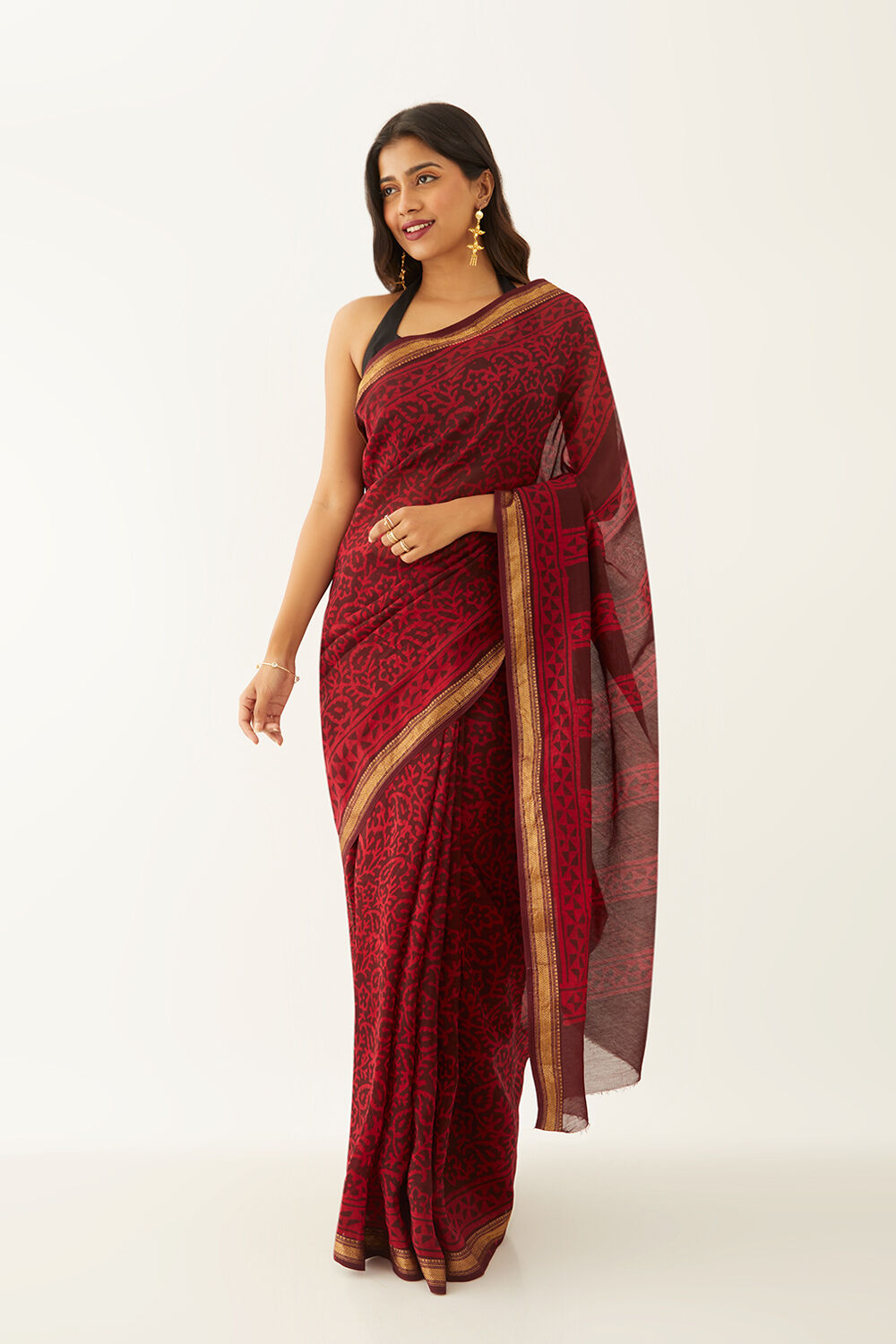 Hand Batik Tussar Saree, pure tussar saree