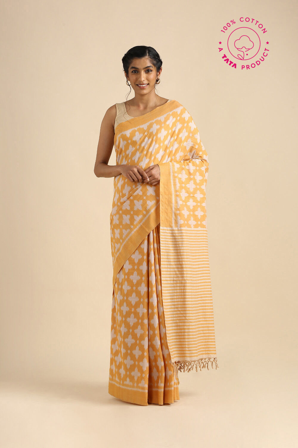 Multicoloured Hand Painted Silk Saree | Taneira Online Store