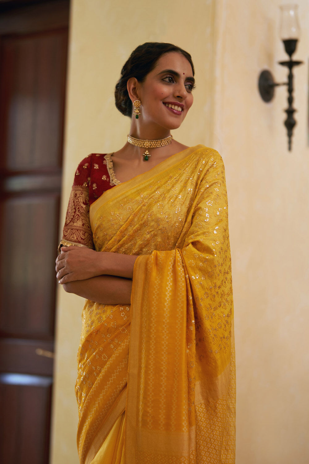 Stunning Bollywood Style Pure Organza Silk Saree Vt000679