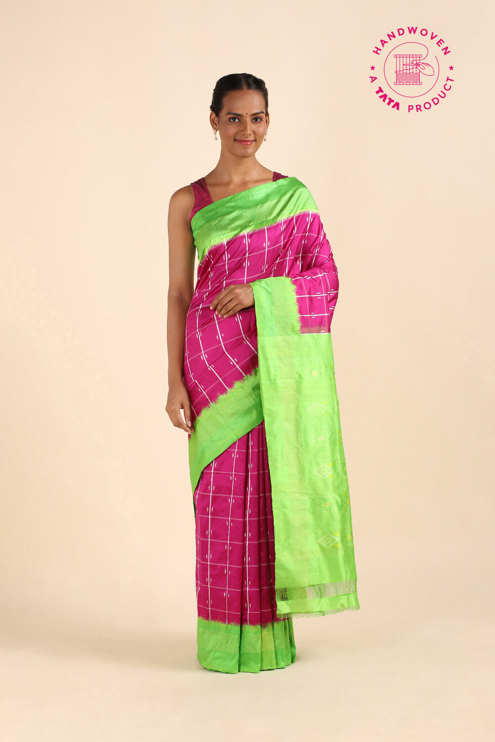 Buy Green With Orange Color Pochampally Ikat Silk Saree Online Shopping  From Pochampallysarees.com – pochampallysarees.com