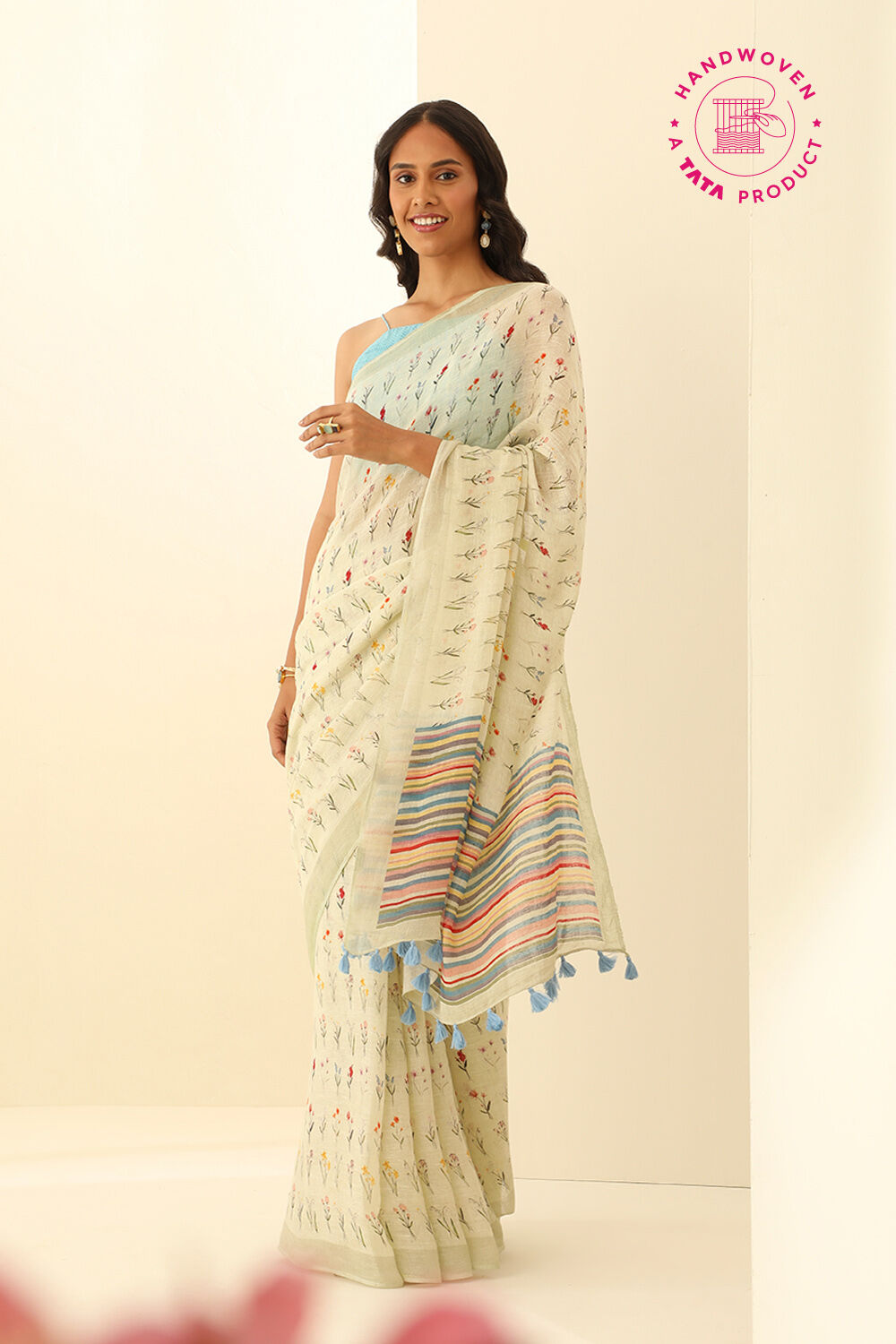 Vaishali fashion Avishkar Digital Printed Linen cotton fancy saree latest  catalog buy online