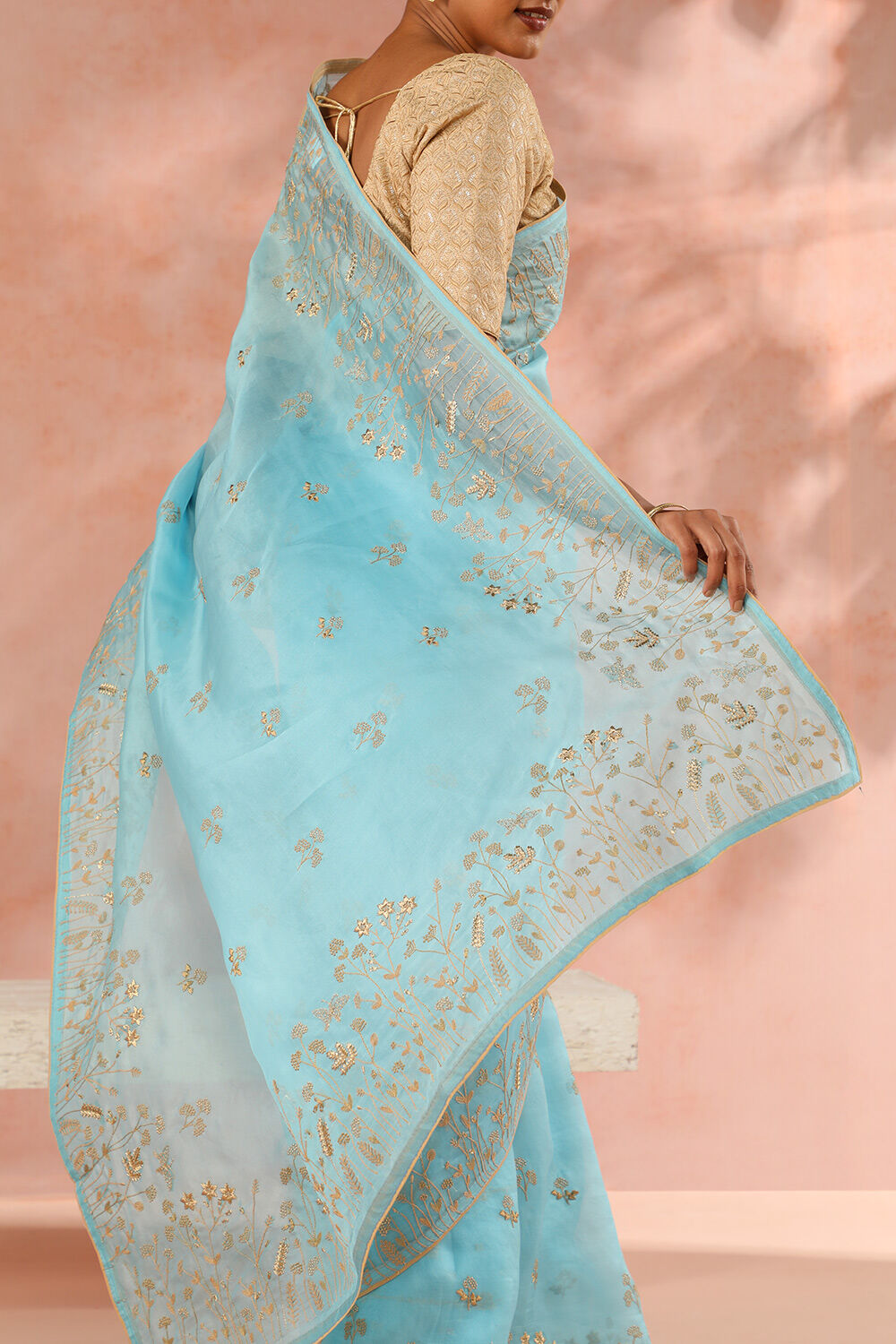 Latest Farewell Look Floral Organza Saree For Women 2023