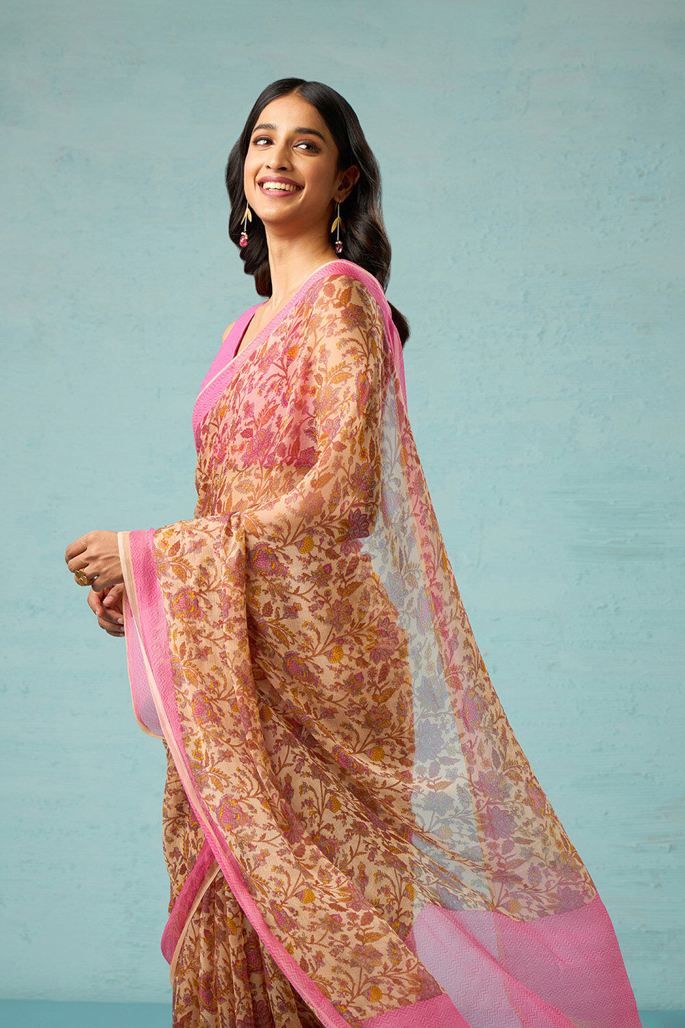 Brown Colour Mintorsi Kusum Latest Fancy Designer Chiffon Saree Collection  22021 - The Ethnic World