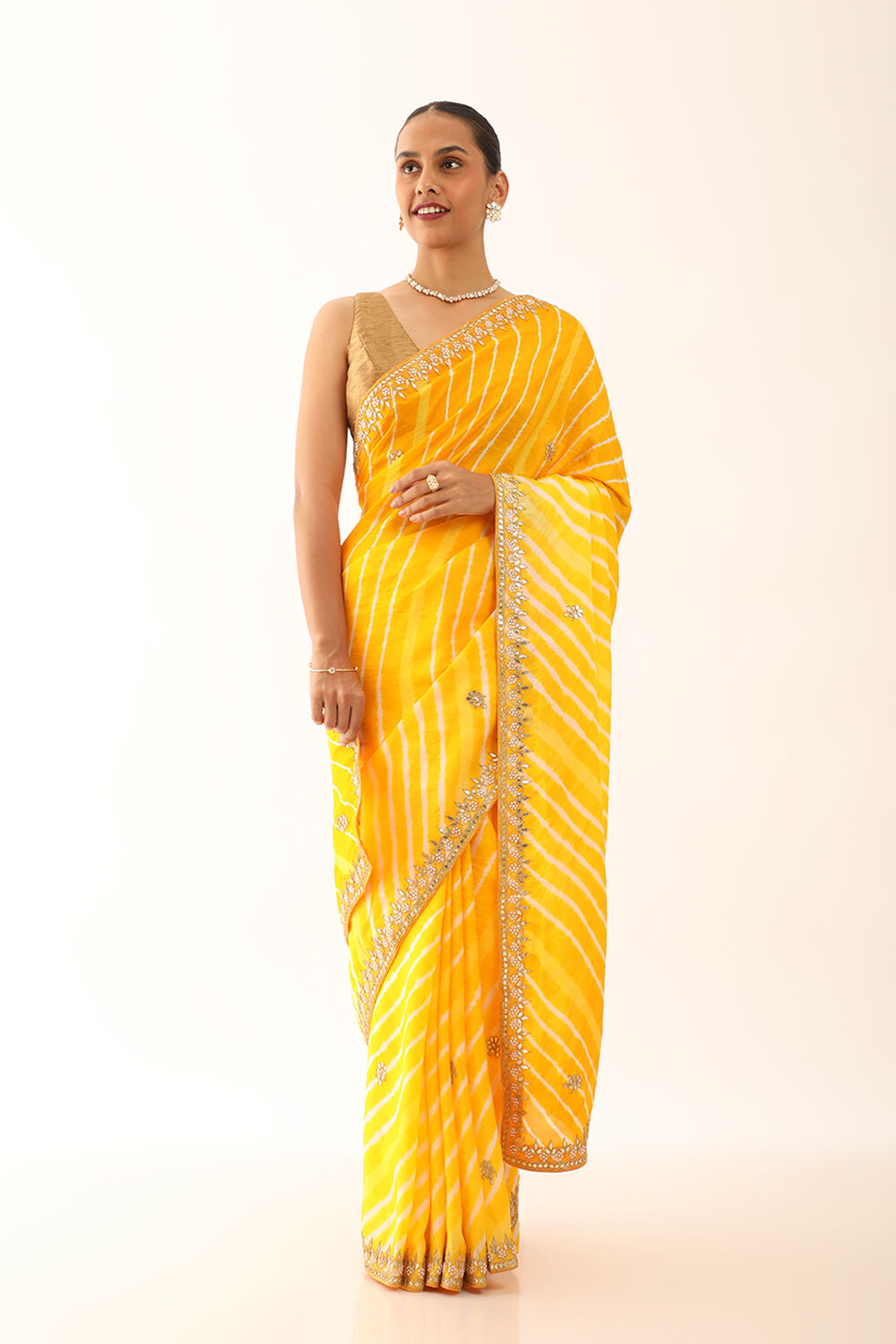 Buy Stunning Georgette Leheriya Sarees for Women – Priyaz Gallery