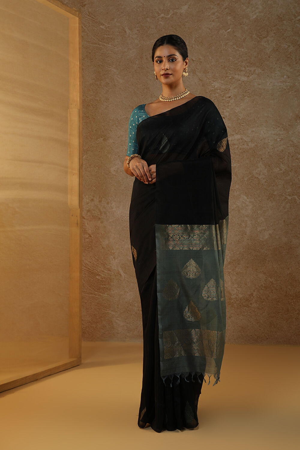 Black Cotton Sarees: Buy Latest Designs Online