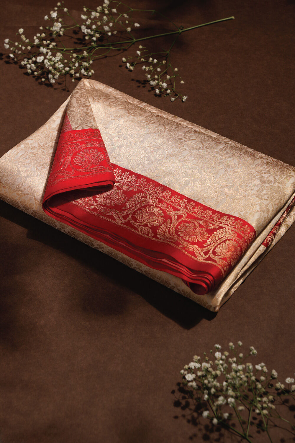Red Banarasi Pure Silk Woven Saree | Taneira Online Store