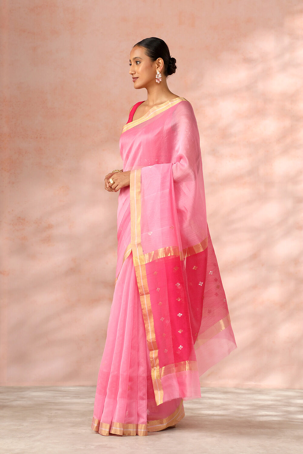 Chanderi handloom soft pattu silk saree Pink color etc difrent  design,Mainly deal in Hyderabad at Rs 6500 | हैंडलूम रेशम साड़ी in Chanderi  | ID: 2850017475873