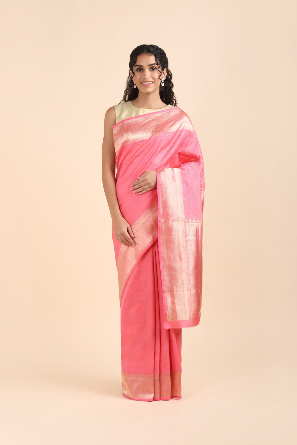 Grey Pure Tissue Organza Woven Banarasi Saree | Taneira Online Store